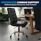 Flash Furniture Black Leather Rose Gold Frame Mid-Back Chair GO-2286M-BK-RSGLD-GG - alternate 6